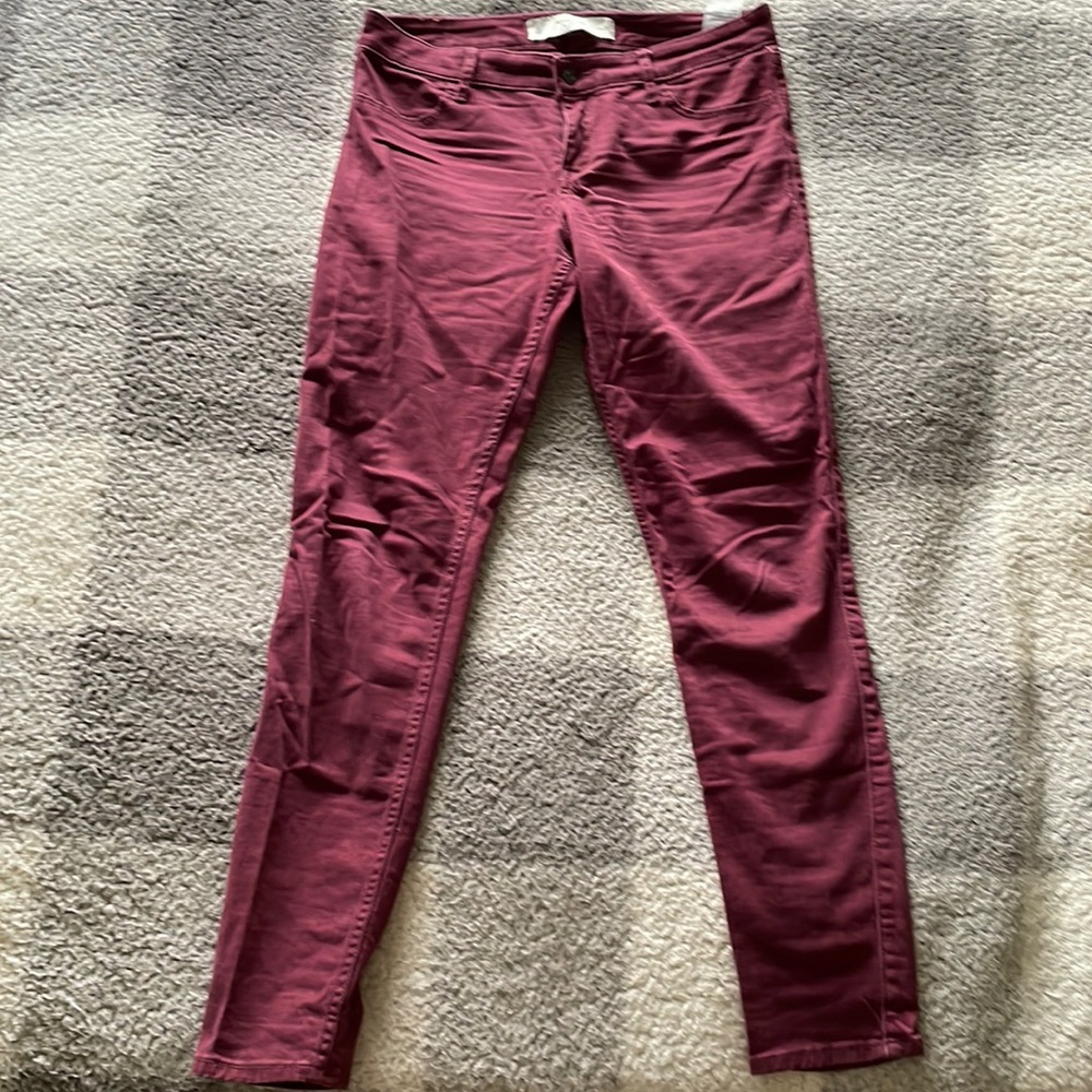 EUC A&F Burgundy/Dark Red Skinny Jeggings Size 6 / 28